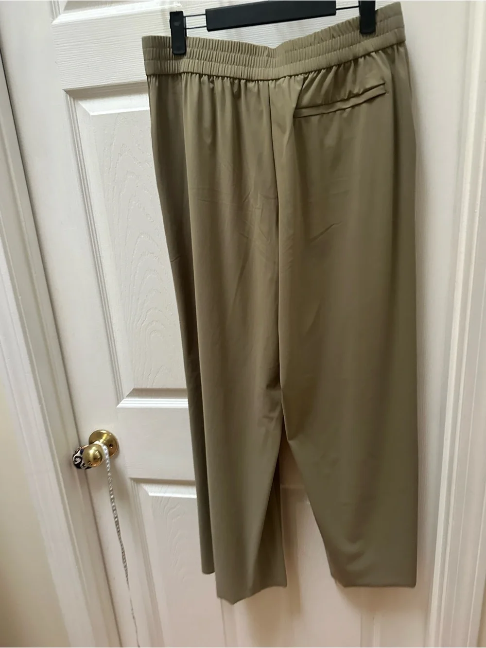 Athleta Pinnacle High Rise Trouser tan Wide Leg pants 10